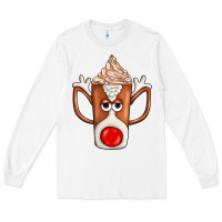 White Coffee  Animal Long Sleeve Tee - CowhideDigitalArt