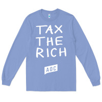 Colony Blue aoc tax the rich Long Sleeve Tee - baoMotion