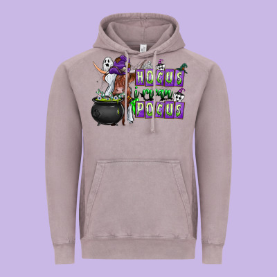 Hocus I Mean Pocus Vintage Hoodie Designed By Cowhidedigitalart