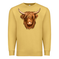 Antique Gold long haired cow Premium Sweatshirt - Jasminsmagicworld