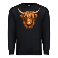 Black long haired cow Premium Sweatshirt - Jasminsmagicworld