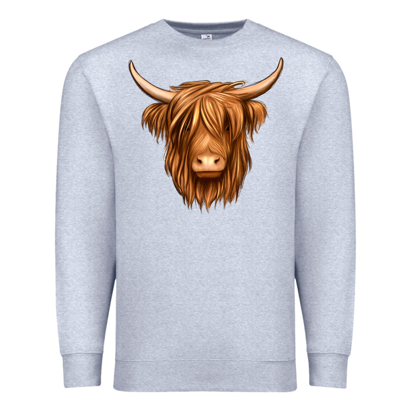 Long Haired Cow Premium Sweatshirt by Jasminsmagicworld | Teevron
