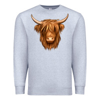 Heather Grey long haired cow Premium Sweatshirt - Jasminsmagicworld
