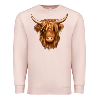 Pale Pink long haired cow Premium Sweatshirt - Jasminsmagicworld