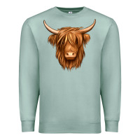 Seafoam long haired cow Premium Sweatshirt - Jasminsmagicworld