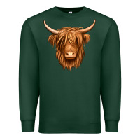 Sports Green long haired cow Premium Sweatshirt - Jasminsmagicworld