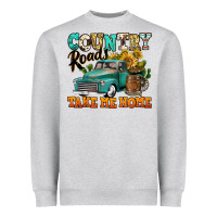 Heather Grey country roads take me home vintage truck Heavyweight Sweatshirt - Jasminsmagicworld