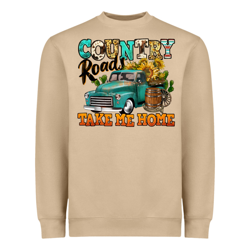 Country Roads Take Me Home Vintage Truck Heavyweight Sweatshirt by Jasminsmagicworld | Teevron