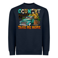 Navy country roads take me home vintage truck Heavyweight Sweatshirt - Jasminsmagicworld