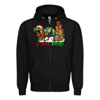 Black T- Rex X-Mas Mood Zipper Hoodie - RanaPortraitStore
