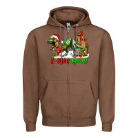 Chestnut T- Rex X-Mas Mood Zipper Hoodie - RanaPortraitStore