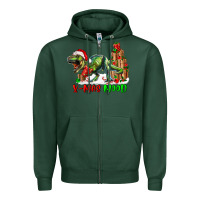 Sports Green T- Rex X-Mas Mood Zipper Hoodie - RanaPortraitStore
