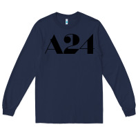 Navy a24  entertainment Long Sleeve Tee - baoMotion