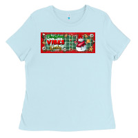 Baby Blue christmas vibes only Ladies Tee - BundleAndBundleShop