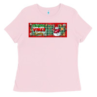 Bubblegum Pink christmas vibes only Ladies Tee - BundleAndBundleShop