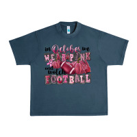 Midnight Navy in october we wear pink and watch football Urban Heavy Tee - FaDigitalArtStudio