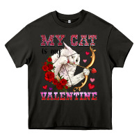 Asphalt my cat is my valentine Heavy Core Tee - OliviaCreatesArt