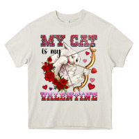 Cream my cat is my valentine Heavy Core Tee - OliviaCreatesArt