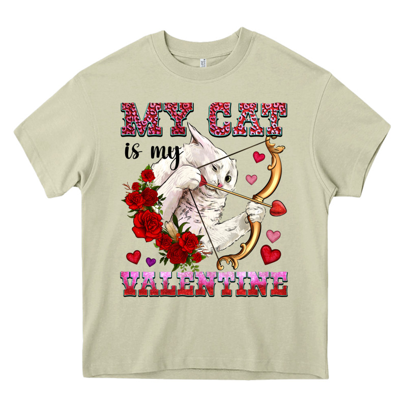 My Cat Is My Valentine Heavy Core Tee by OliviaCreatesArt | Teevron