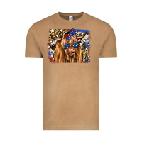 Vintage Camel 4th of July Highland Cattle Vintage Tee - RanaPortraitStore