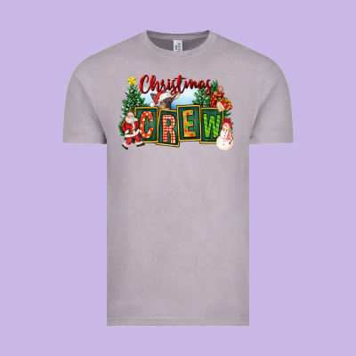 Christmas Crew Vintage Tee Designed By Fadigitalartstudio