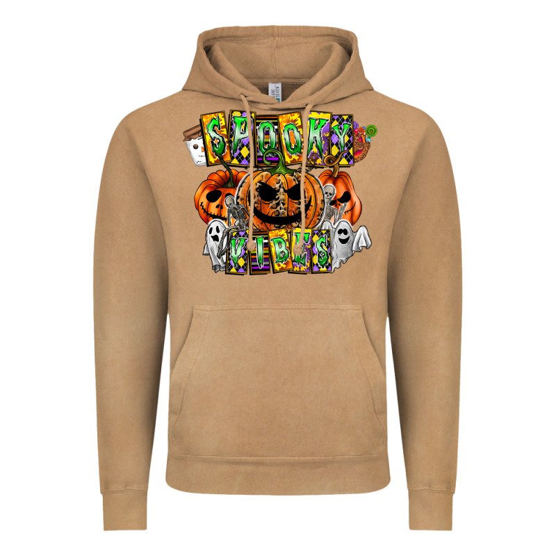 Spooky Vibes Vintage Hoodie by CowhideDigitalArt | Teevron