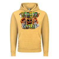 Vintage Mustard Spooky Vibes Vintage Hoodie - CowhideDigitalArt