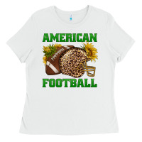 White american football Ladies Tee - BundleAndBundleShop