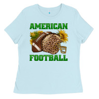 Baby Blue american football Ladies Tee - BundleAndBundleShop