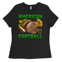 Black american football Ladies Tee - BundleAndBundleShop