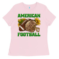 Bubblegum Pink american football Ladies Tee - BundleAndBundleShop