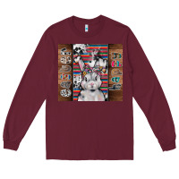 Burgundy happy easter Long Sleeve Tee - CowhideDigitalArt