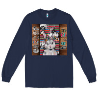Navy happy easter Long Sleeve Tee - CowhideDigitalArt