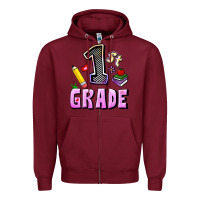 Burgundy First Grade Zipper Hoodie - RanaPortraitStore