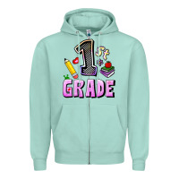 Seafoam First Grade Zipper Hoodie - RanaPortraitStore