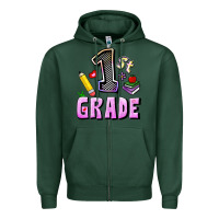 Sports Green First Grade Zipper Hoodie - RanaPortraitStore
