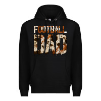 Black no background american football dad Premium Hoodie - Jasminsmagicworld