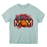 Blessed Basketball Mom Lightbulb Letters Heavy Core Tee | Teevron