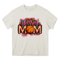 Cream blessed basketball mom lightbulb letters Heavy Core Tee - OliviaCreatesArt