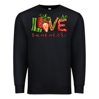 Black love summer strawberry Premium Sweatshirt - Jasminsmagicworld