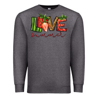 Charcoal Heather love summer strawberry Premium Sweatshirt - Jasminsmagicworld
