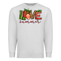 Dove Grey love summer strawberry Premium Sweatshirt - Jasminsmagicworld