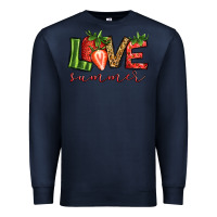 Navy love summer strawberry Premium Sweatshirt - Jasminsmagicworld