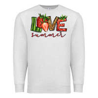 Oatmeal Heather love summer strawberry Premium Sweatshirt - Jasminsmagicworld