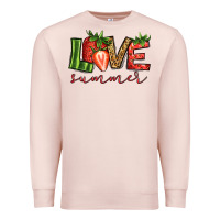 Pale Pink love summer strawberry Premium Sweatshirt - Jasminsmagicworld