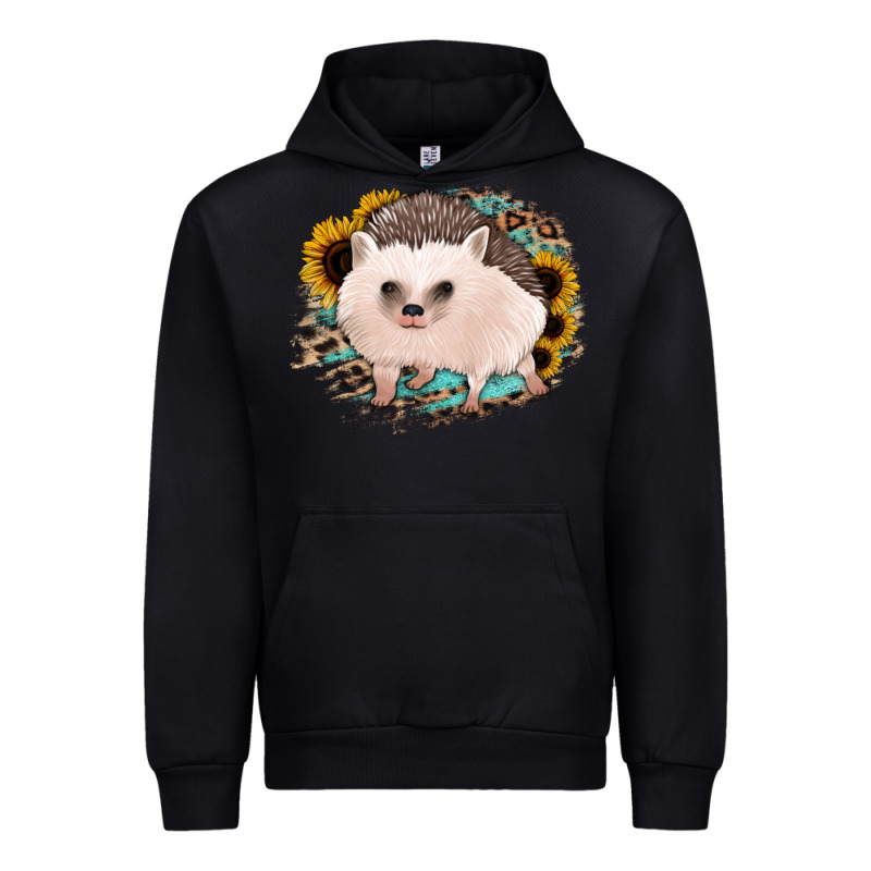 Hedgehog With Sunflowers And Leopard Urban Hoodie by Jasminsmagicworld | Teevron