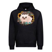 Black hedgehog with sunflowers and leopard Urban Hoodie - Jasminsmagicworld
