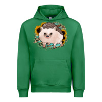 Emerald hedgehog with sunflowers and leopard Urban Hoodie - Jasminsmagicworld