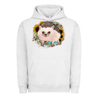 Pigment Lunar Rock hedgehog with sunflowers and leopard Urban Hoodie - Jasminsmagicworld