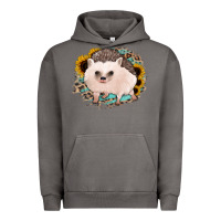 Pigment Tornado hedgehog with sunflowers and leopard Urban Hoodie - Jasminsmagicworld